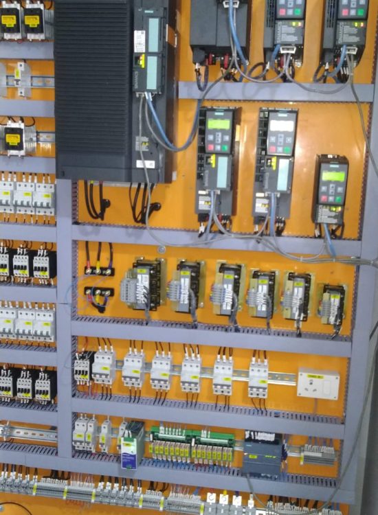 Extruder machine control panel
