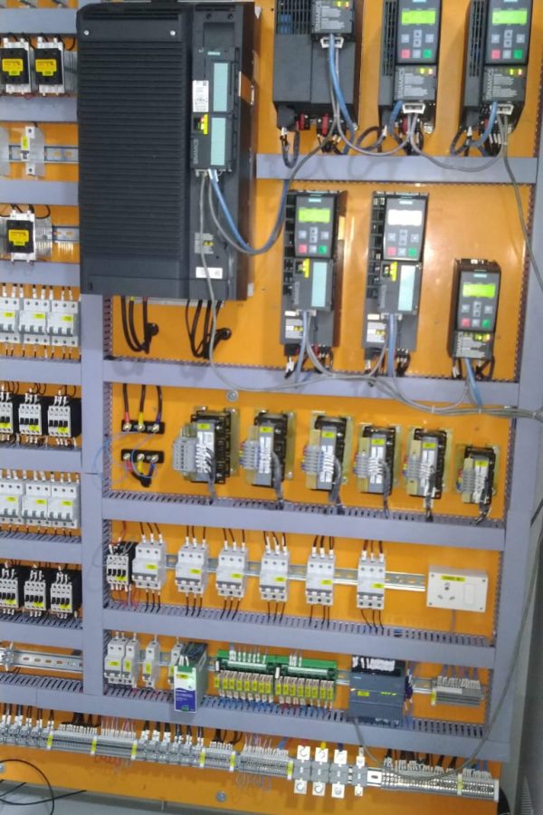 Extruder machine control panel